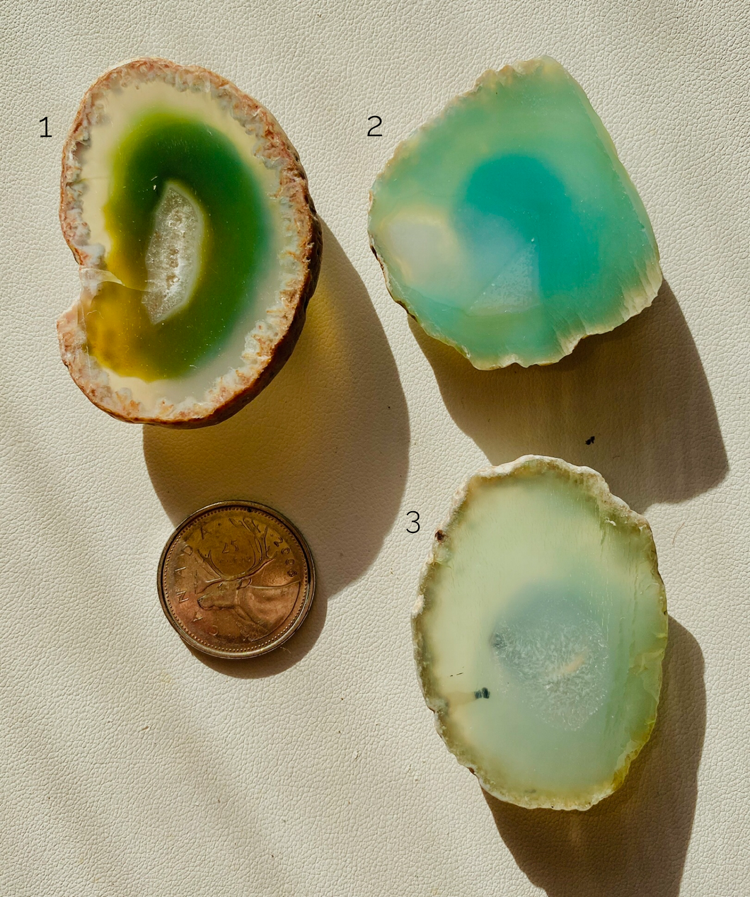 Green Agate Nail or Screw Cover