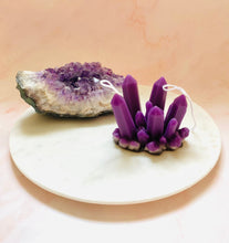 Load image into Gallery viewer, Gemstone Geode Beeswax Candle
