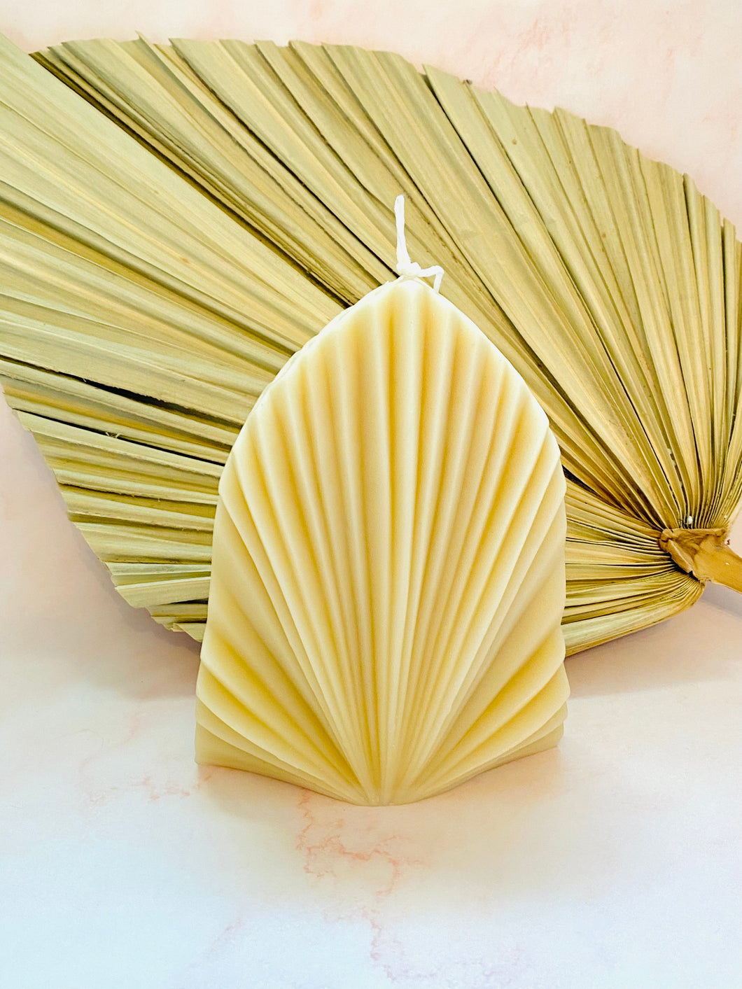 Palms Spear Fan Beeswax Candle