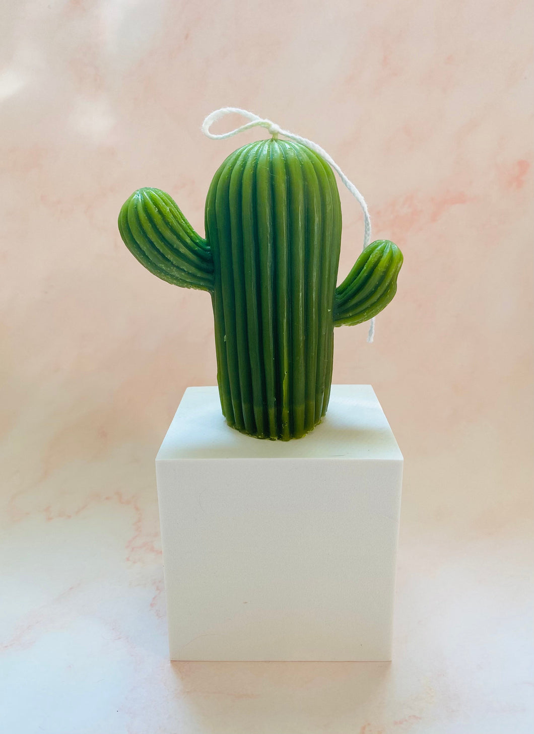 Tall Cactus Beeswax Candle