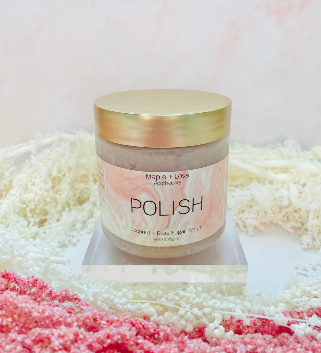 POLISH - Coconut Rose Sugar Scrub