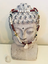 Load image into Gallery viewer, Amazonite Pearl &amp; Rudraksha Seed Mala
