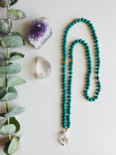 Load image into Gallery viewer, Crystal Quartz &amp; Magnesite Mala Necklace
