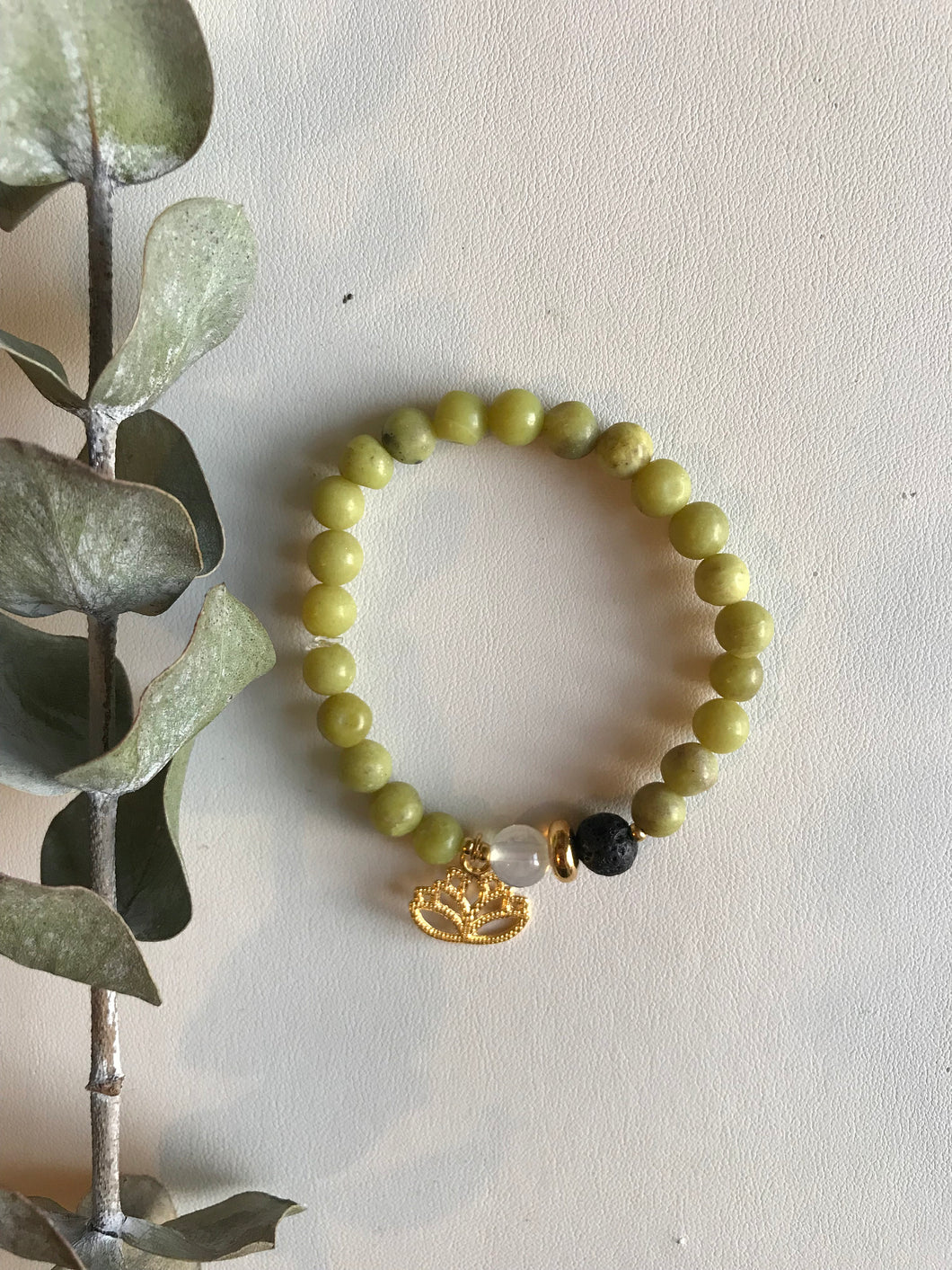 Jade & Lotus Essential Oil Diffuser Bracelet