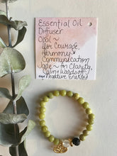 Load image into Gallery viewer, Jade &amp; Lotus Essential Oil Diffuser Bracelet
