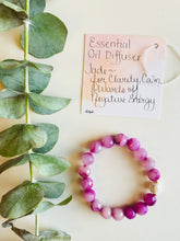 Load image into Gallery viewer, Fushia Jade Essential Oil Diffuser Bracelet
