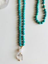 Load image into Gallery viewer, Crystal Quartz &amp; Magnesite Mala Necklace
