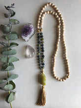 Load image into Gallery viewer, Turquoise, Serpentine &amp; Rosewood Mala Necklace
