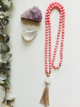 Load image into Gallery viewer, Wholesale - Pink Jade &amp; Crystal Quartz Mala Necklace
