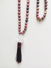 Load image into Gallery viewer, Wholesale - Rhodonite &amp; Crystal Quartz Mala Necklace

