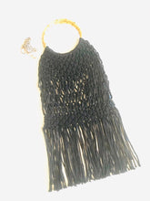 Load image into Gallery viewer, Oversized Macrame Purse on Bamboo Handle
