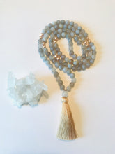 Load image into Gallery viewer, Matte Grey Agate Mala Necklace
