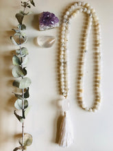 Load image into Gallery viewer, Jade &amp; Crystal Quartz Mala Necklace
