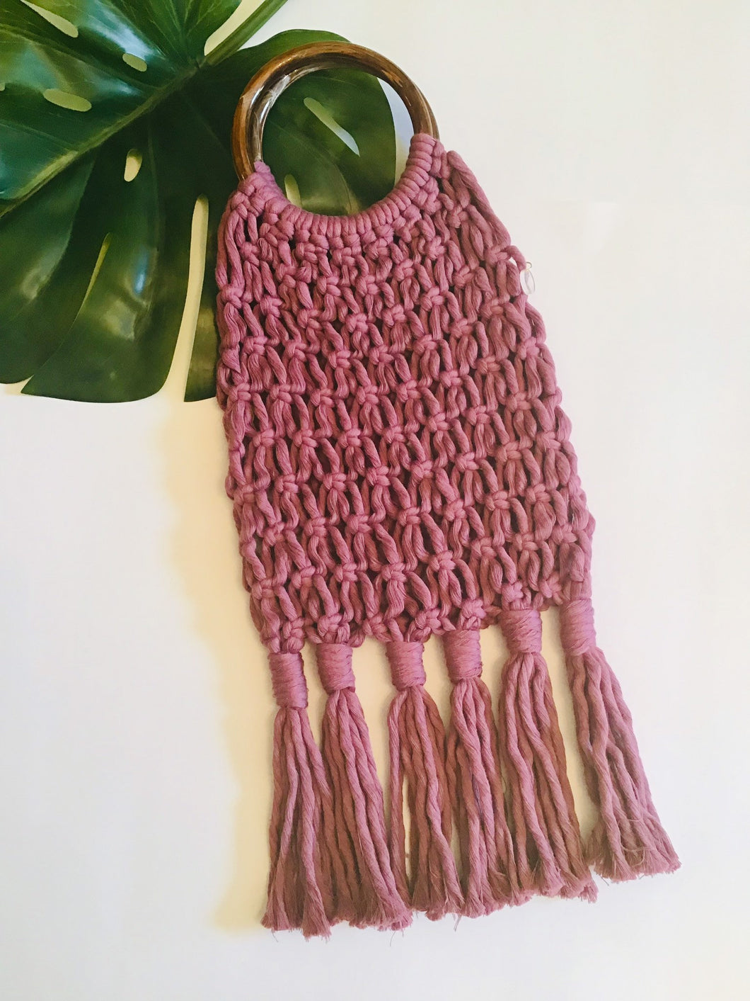 Wholesale - Purple Macrame open Weave Purse