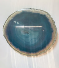 Load image into Gallery viewer, Agate, Jumbo, Agate Slice, Blue, Screw Cover, Nail Cover, Wall Hanging, Boho, Accent, Decor, Crystal, Gemstone, Hook, Tapestry,Geode,Weaving
