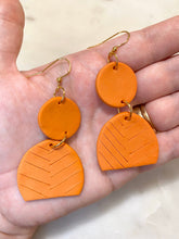 Load image into Gallery viewer, Oranges Polymer Clay &amp; Brass Earrings
