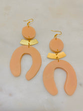 Load image into Gallery viewer, Blush and Whites Polymer Clay Earrings

