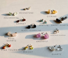 Load image into Gallery viewer, Raw Gemstone Stud Earrings
