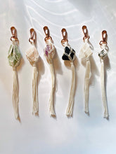 Load image into Gallery viewer, Wholesale - Gemstone Macrame Keychain / Bag Clip
