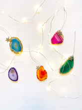 Load image into Gallery viewer, Agate &amp; Snowflake Charm Ornament
