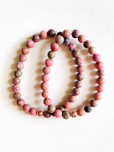 Load image into Gallery viewer, Dainty Opal or Rhodonite Stretch Bracelet
