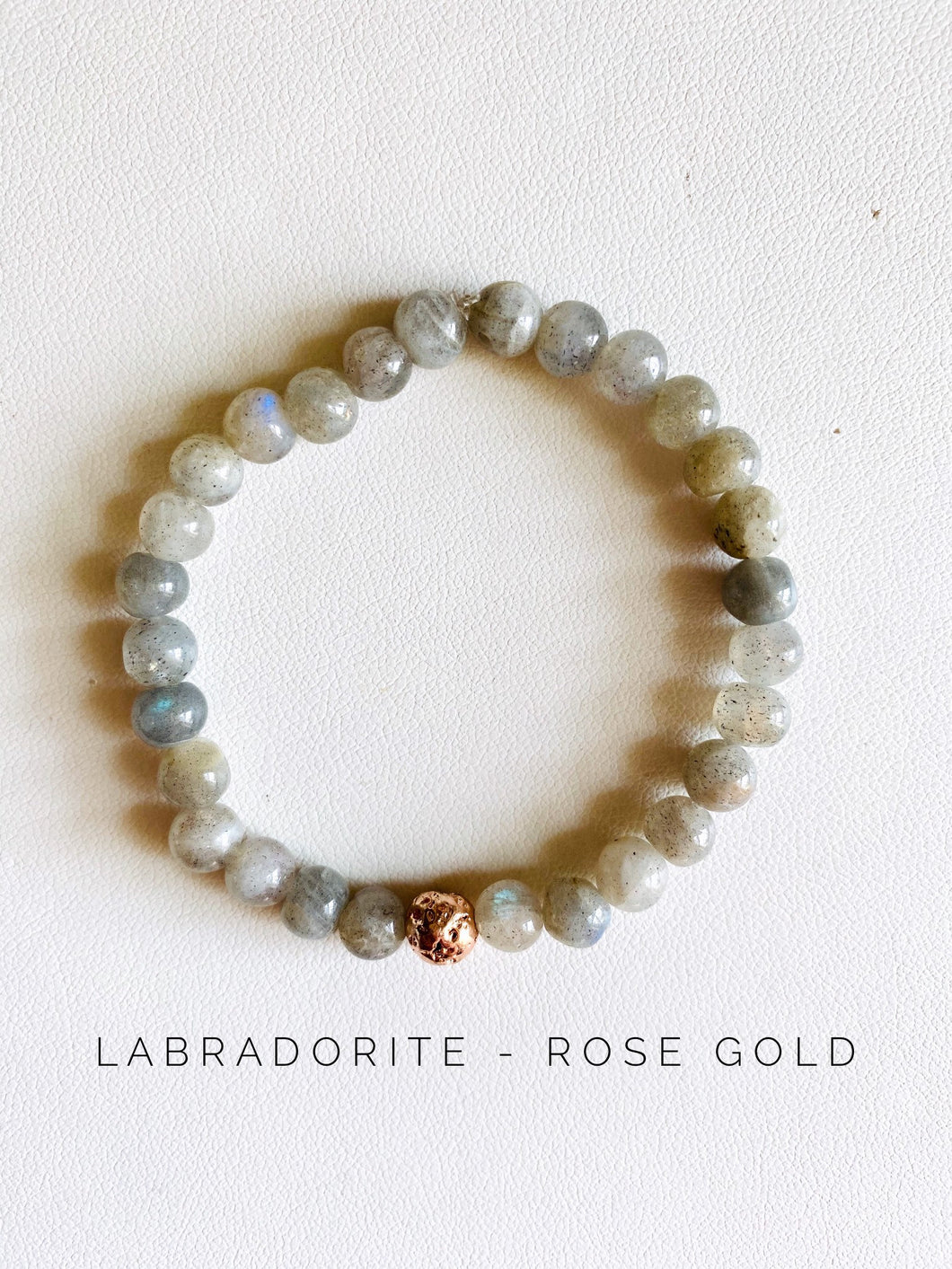 Labradorite or Crystal Quartz Stretch Bracelet