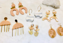 Load image into Gallery viewer, Blush Oversized Fringe Stud Earrings
