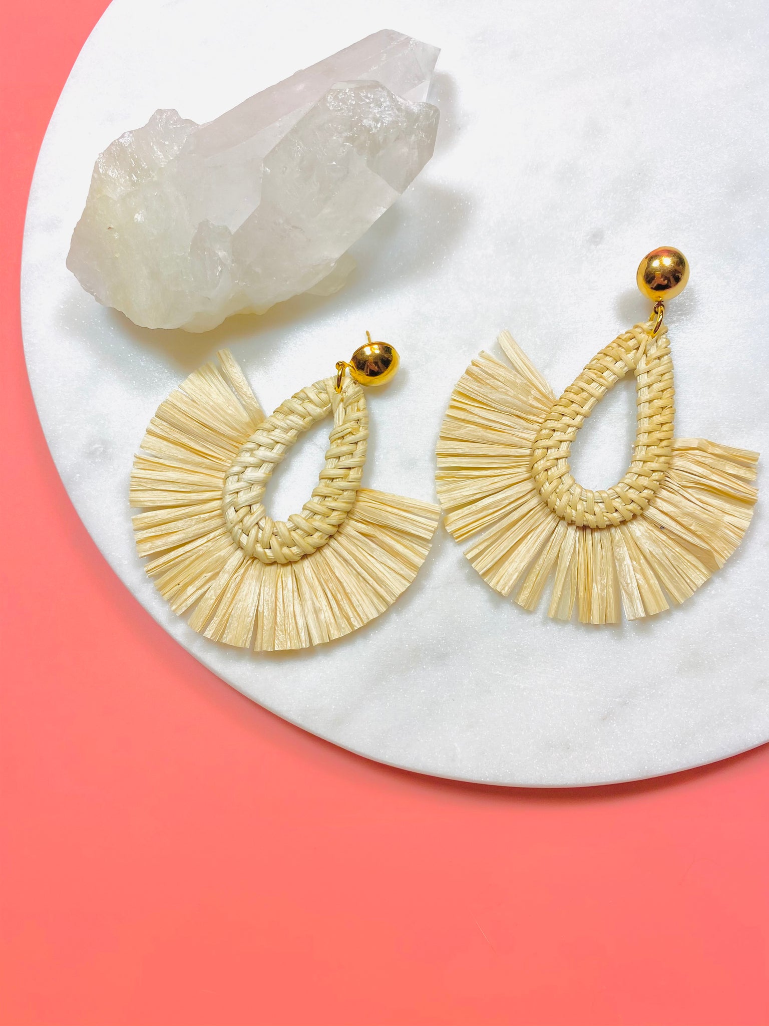 Rattan deals earrings wholesale