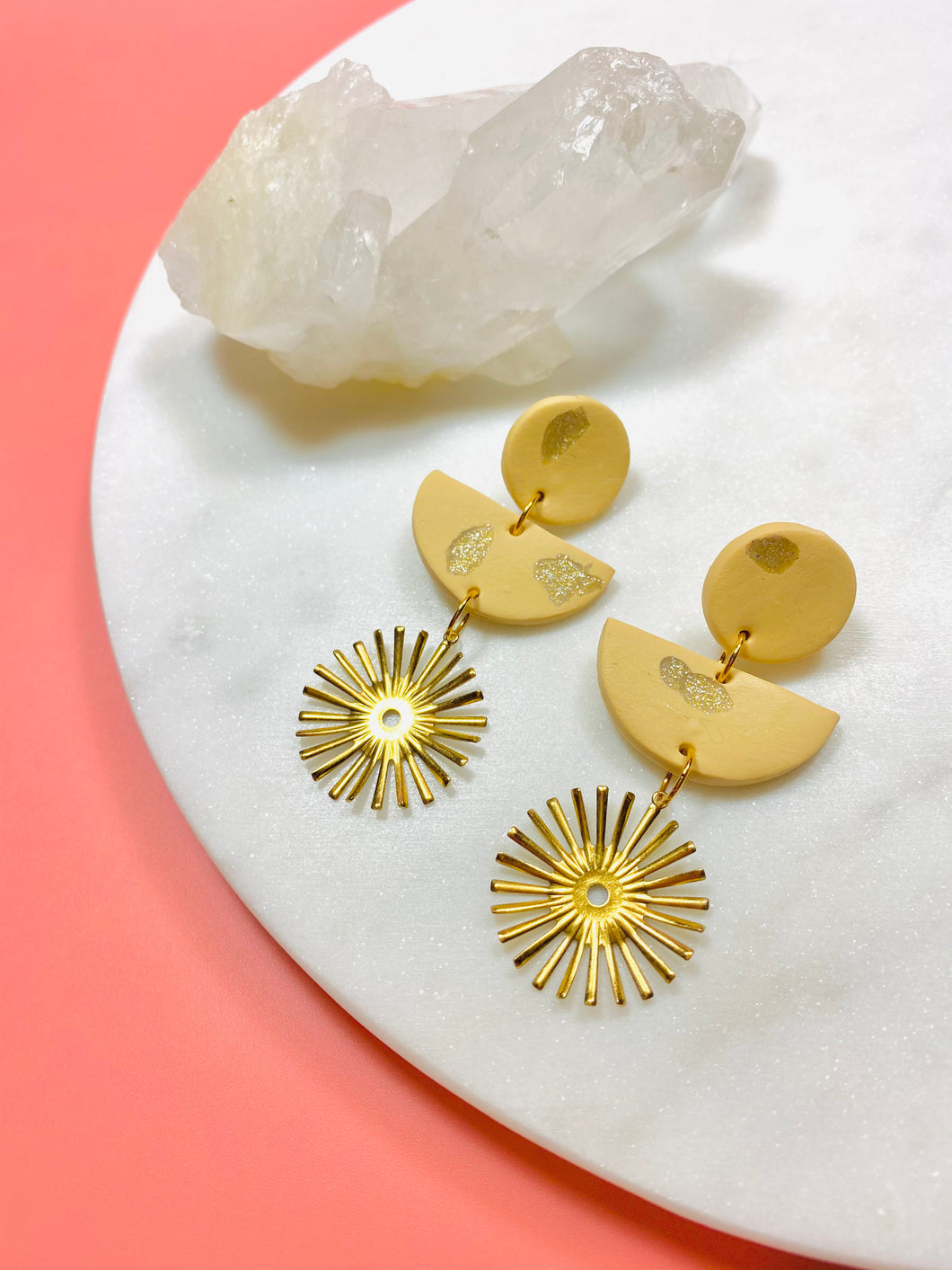 Sand Sparkle Starburst Earrings