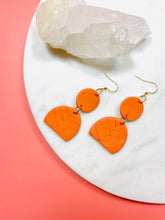 Load image into Gallery viewer, Orange Dangle Earrings
